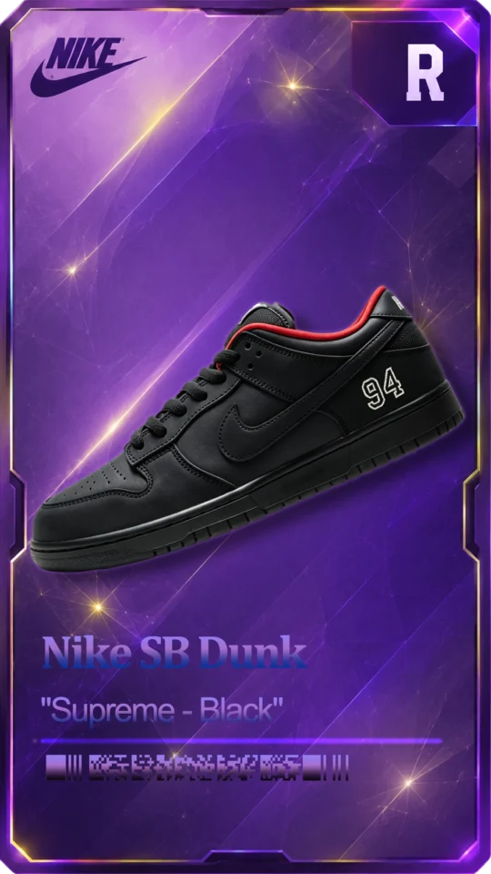 SB Dunk Low -“Supreme – Black”