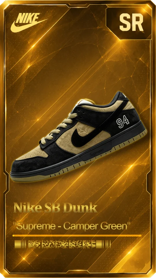 SB Dunk Low -“Supreme – Camper Green”