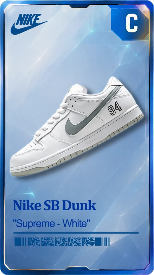 SB Dunk Low -“Supreme – White”